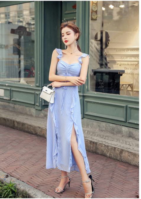 British Style Chiffon Elegant Dress for Women