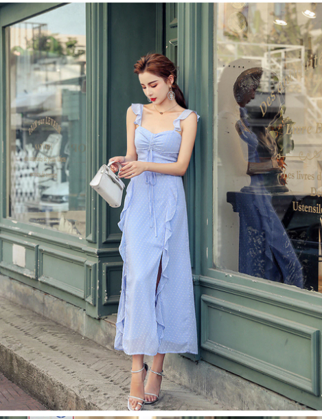 British Style Chiffon Elegant Dress for Women