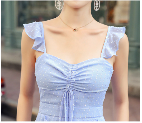 British Style Chiffon Elegant Dress for Women