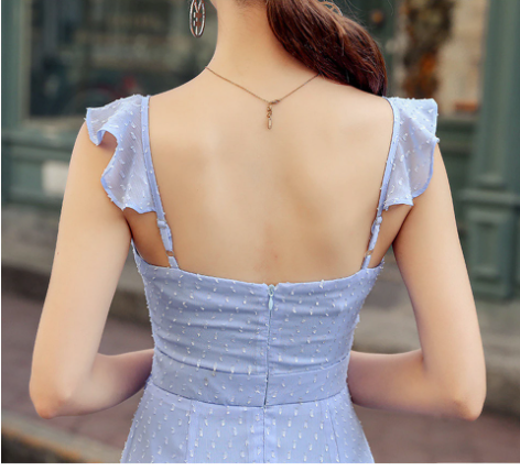 British Style Chiffon Elegant Dress for Women