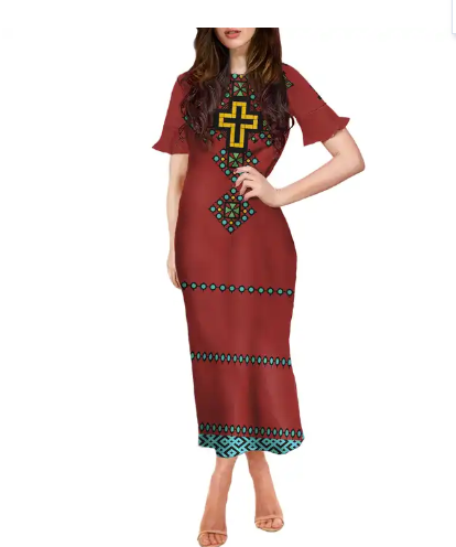 Traditional ethiopian dresses for women customized private label dress