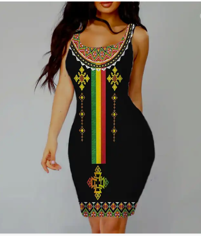 Traditional Ethiopian and Eritrean clothing for woman elegant skirts customized private label dress