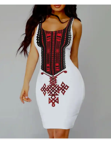 Traditional Ethiopian and Eritrean clothing for woman elegant skirts customized private label dress