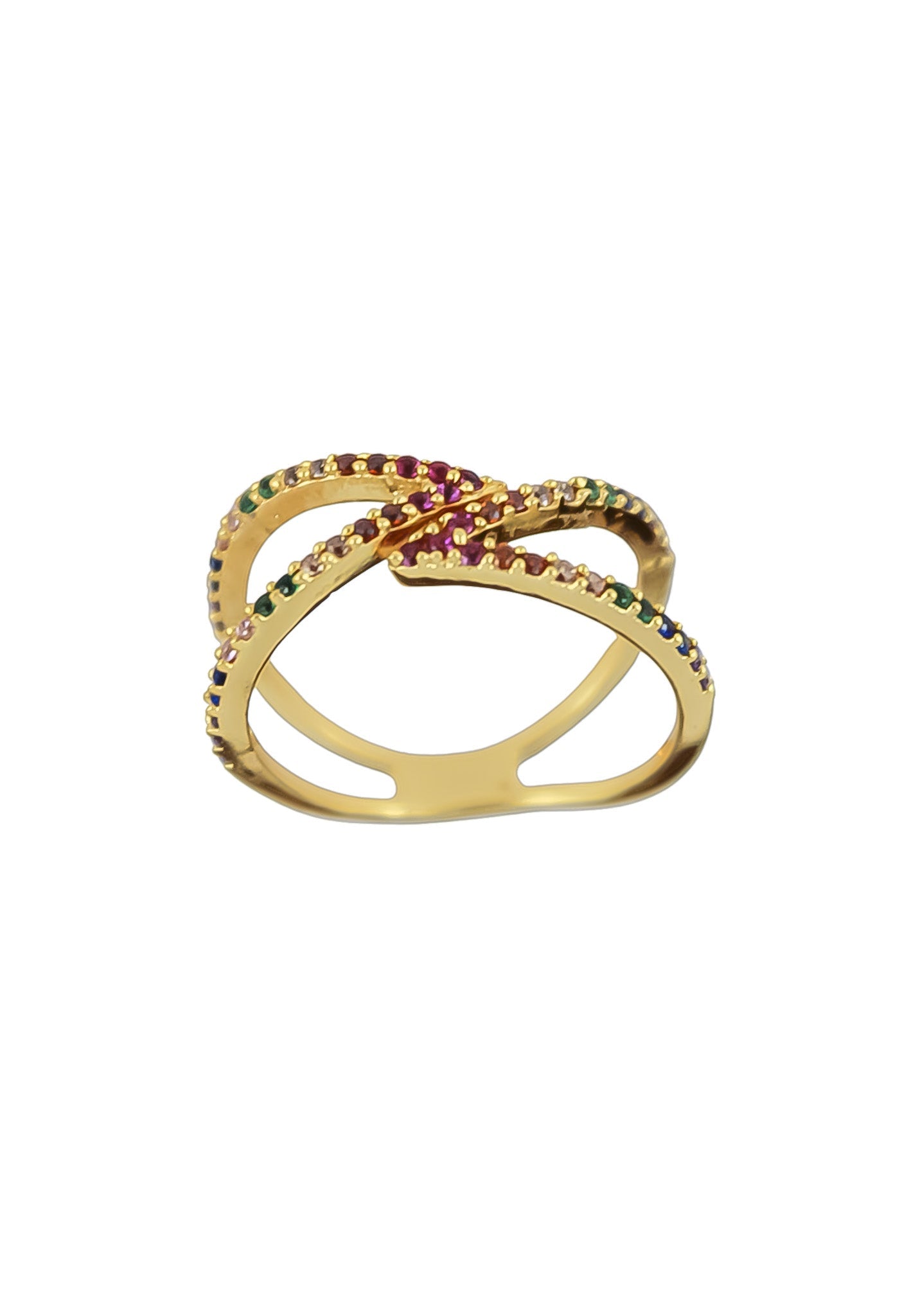 Golden Maldives X Ring by Bombay Sunset