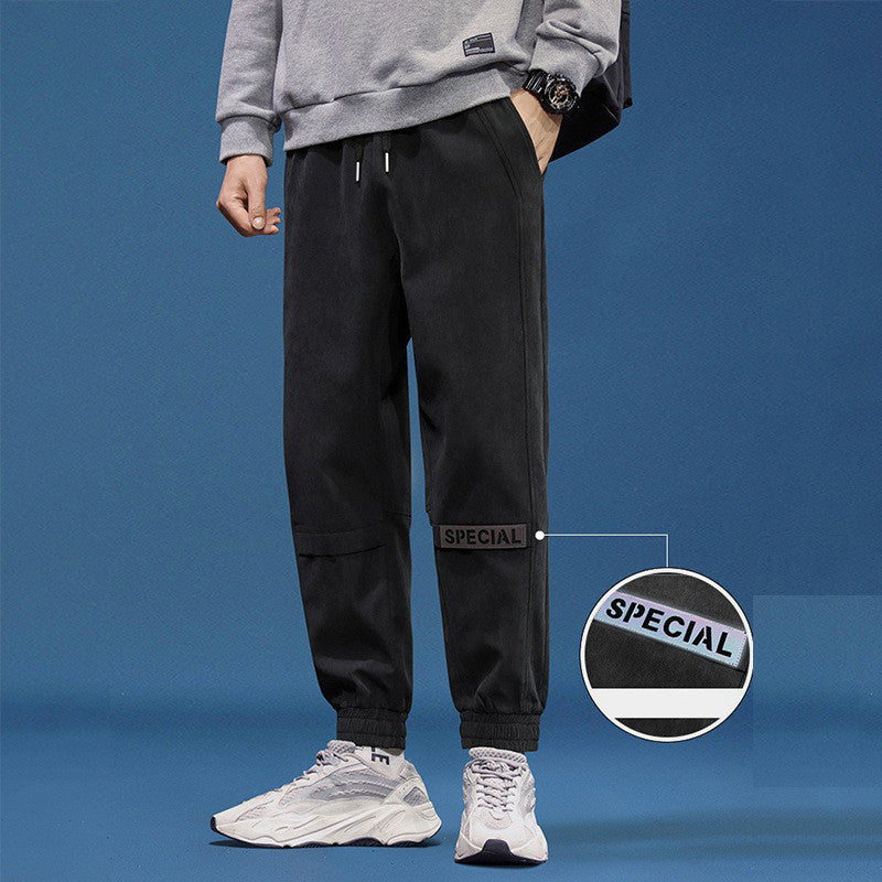 Men's Loose Reflective Beam Foot Athleisure Pants