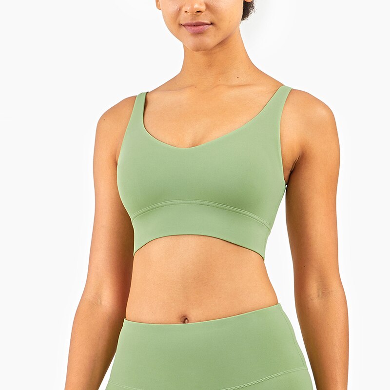 Vnazvnasi Push-Up Padded Gym Sports Bra – Yoga Crop Top for Women