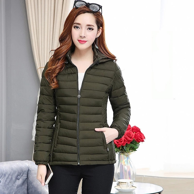 Winter Jacket High-Quality Overcoat stand-Collar Fashion Jackets for Woman