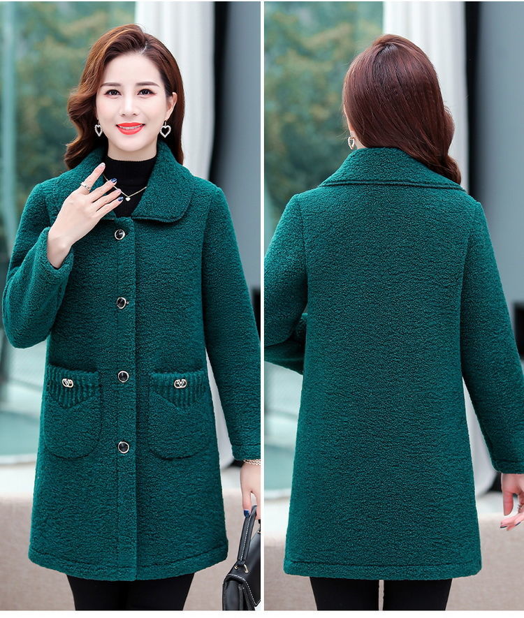 Faux lamb Wool  Autumn Winter Loose Long-sleeve coat / Jacket for Women