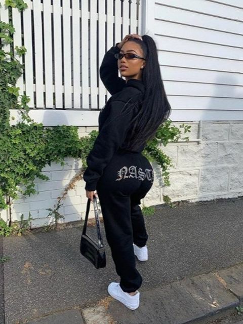 Two Pieces Set Tracksuit Suit Sweatshirt and Joggers Jogging For Women