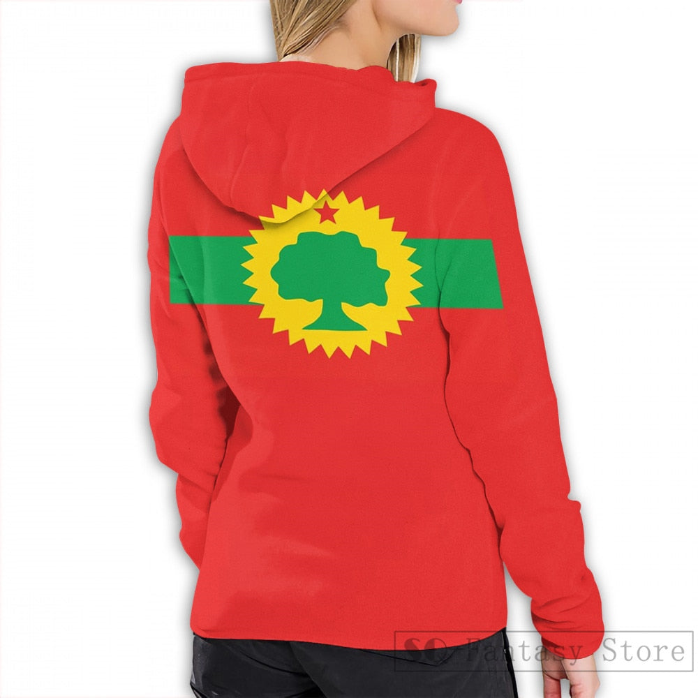 Hoodies Sweatshirt  Oromo Flag printed Casual hoodie Streetwear for men and women