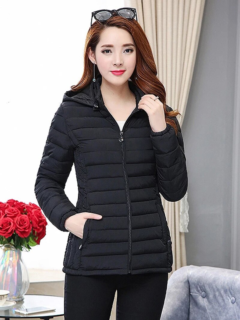 Winter Jacket High-Quality Overcoat stand-Collar Fashion Jackets for Woman