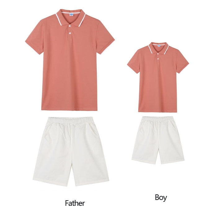 Family Clothing Mother Daughter  Summer Dresses & Father Son T-Shirts Short Pants Matching Outfits