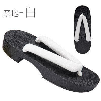 WHOHOLL Women Geta Slippers Kikyo Cos Shoes Indoor Slippers Japanese Wood Clogs Summer Flip Flops For Women Slides