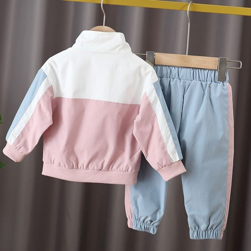 Two pieces Sports Kids Coat & Pants  Children Clothing Outfit  for Girls