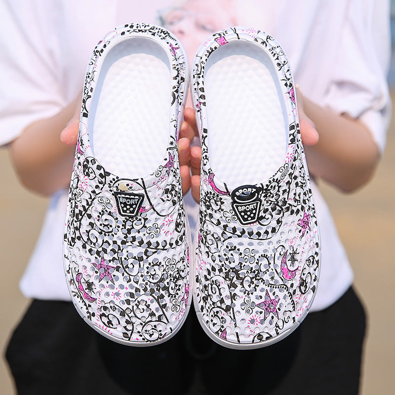 Fashion Ladies Beach Breathable Mesh Slippers Slippery Clogs Shoes