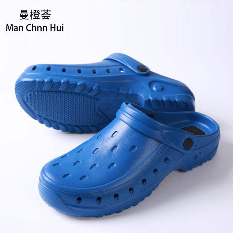 Men summer white Anti-static medical surgical shoes nursing clogs operating room cleaning shoes medical slippers