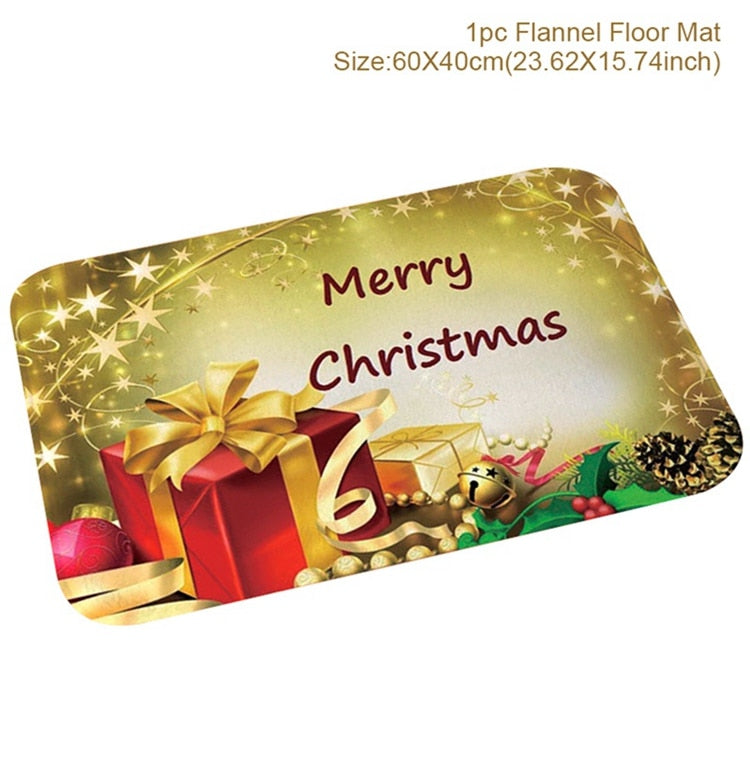 Christmas Doormat Santa Claus Carpet Merry Christmas Decorations For Home