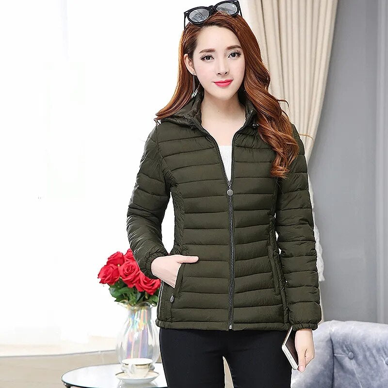 Winter Jacket High-Quality Overcoat stand-Collar Fashion Jackets for Woman