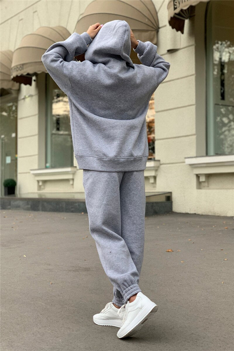 Two Piece Set Tracksuit Women Autumn winter Top hoodies+Pants Sets Female Outfits Jogging Suit Sports Wear Tracksuits Streetwear