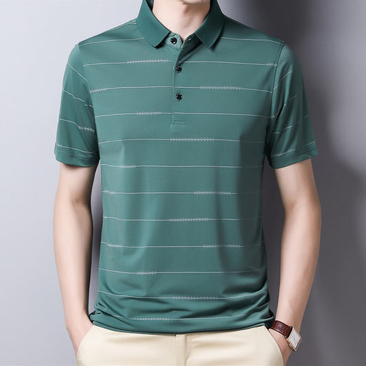 New Arrival Striped Short Sleeve Summer Cool Shirt  for Men