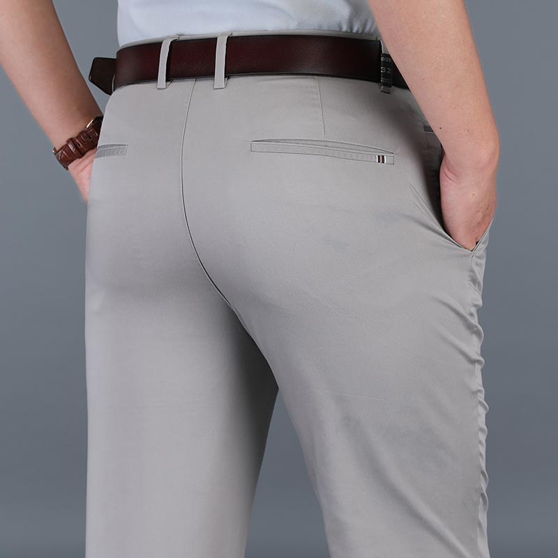 High Quality Cotton  Pants Straight Long Classic Business Casual Trousers for men