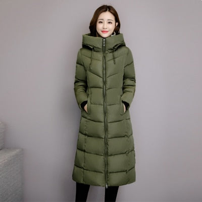 Women's Winter Coats Long Section Warm Down Basic Jacket