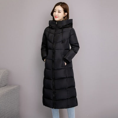 Women's Winter Coats Long Section Warm Down Basic Jacket