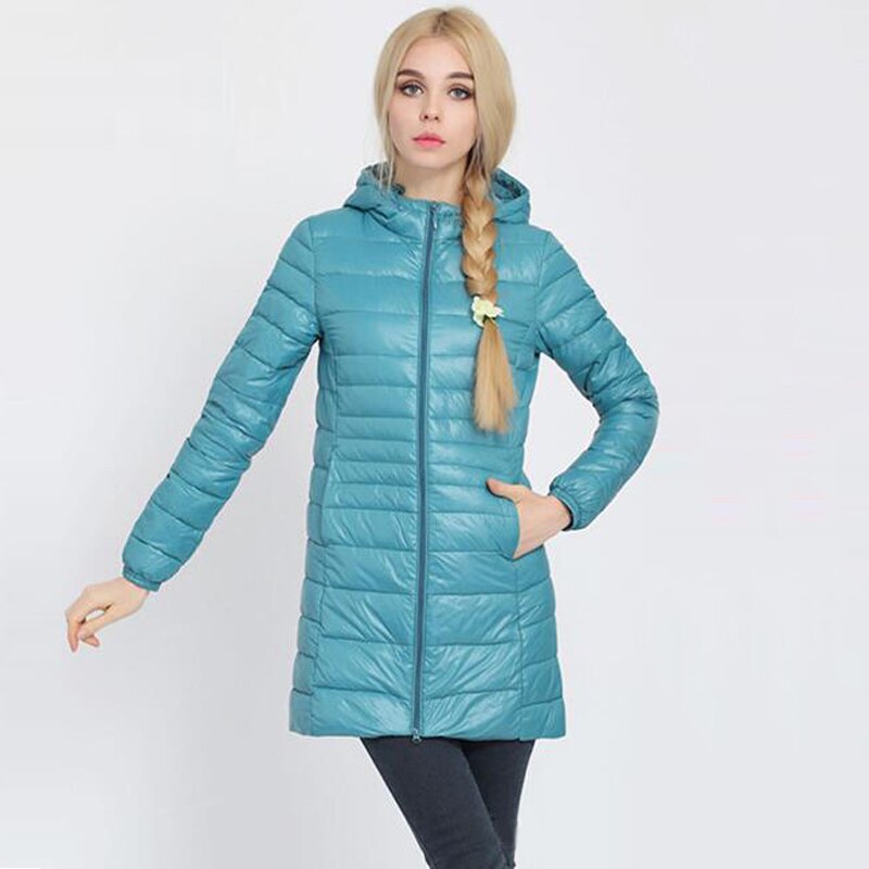 Down Jacket Women Brand New Winter Warm Duck Down Jacket Ultralight Hooded Coats