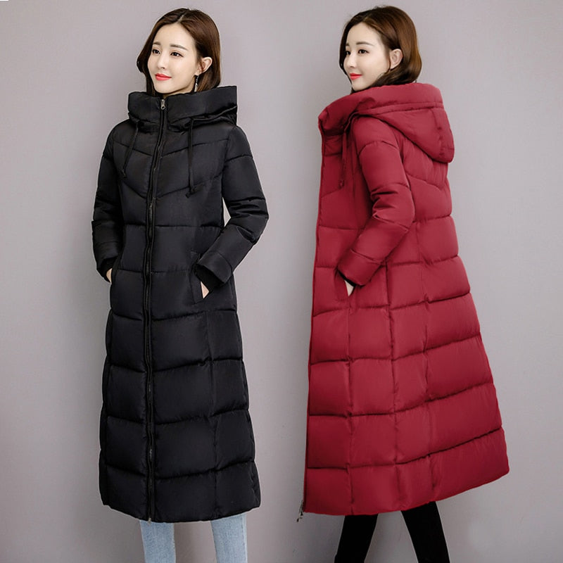 Women's Winter Coats Long Section Warm Down Basic Jacket