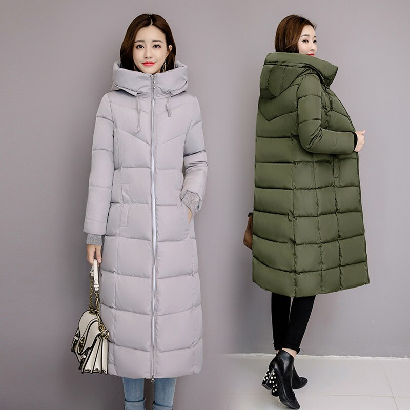 Women's Winter Coats Long Section Warm Down Basic Jacket