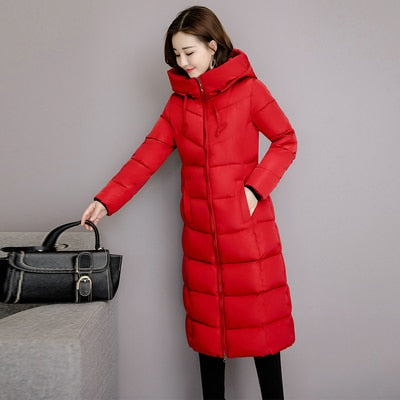 Women's Winter Coats Long Section Warm Down Basic Jacket