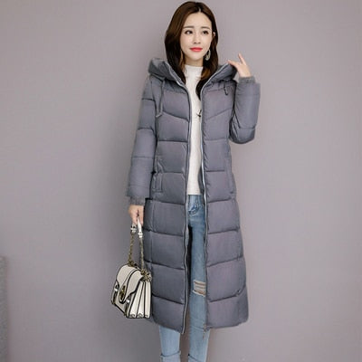 Women's Winter Coats Long Section Warm Down Basic Jacket