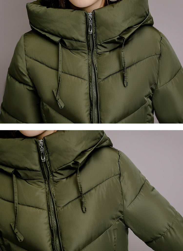 Women's Winter Coats Long Section Warm Down Basic Jacket