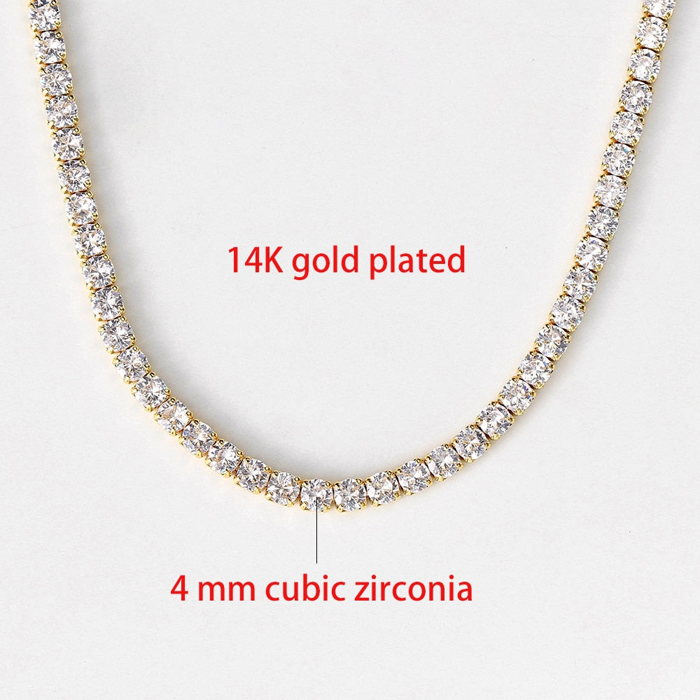 Chain Necklace For Women Luxury  Cubic Zircon Short Iced Out Hip Pop Neck  Jewelry