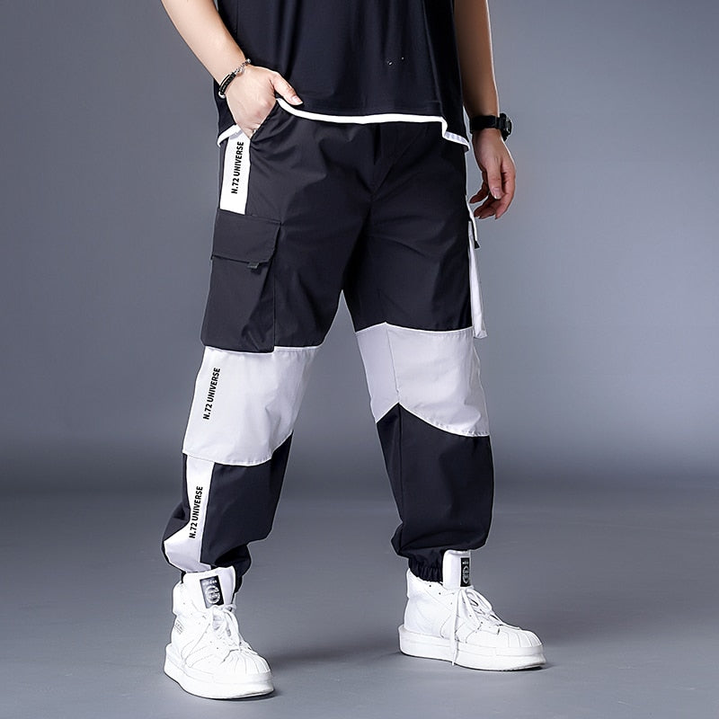 Men's Joggers Pants Casual  Streetwear Hip hop Black Cargo Trousers Sport Techwear