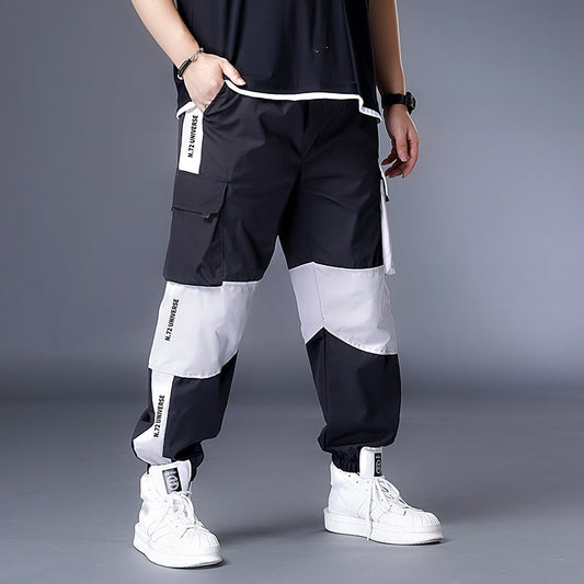 Men's Joggers Pants Casual  Streetwear Hip hop Black Cargo Trousers Sport Techwear