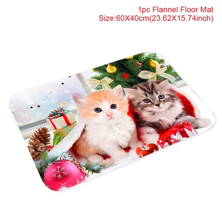 Christmas Doormat Santa Claus Carpet Merry Christmas Decorations For Home