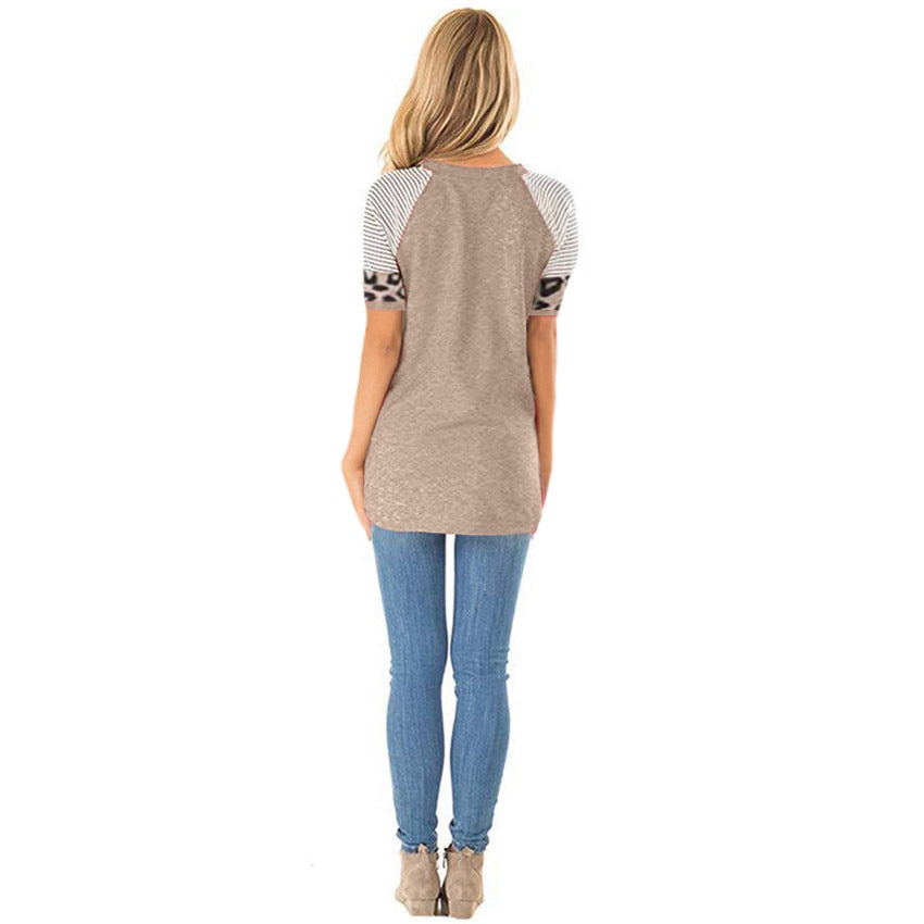 Women T-shirt Summer Raglan sleeve Top Slim Short Sleeve Streetwear for female