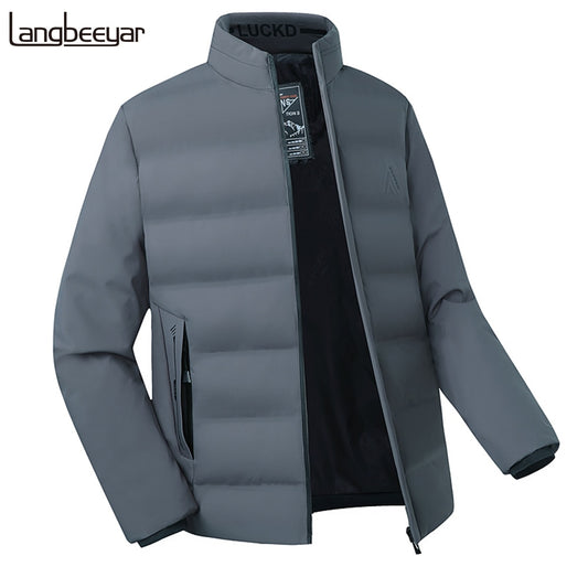 Autumn  Winter High-Quality New Brand Casual Fashion Quilted Jacket Thick Windbreaker Coats for Men Clothes