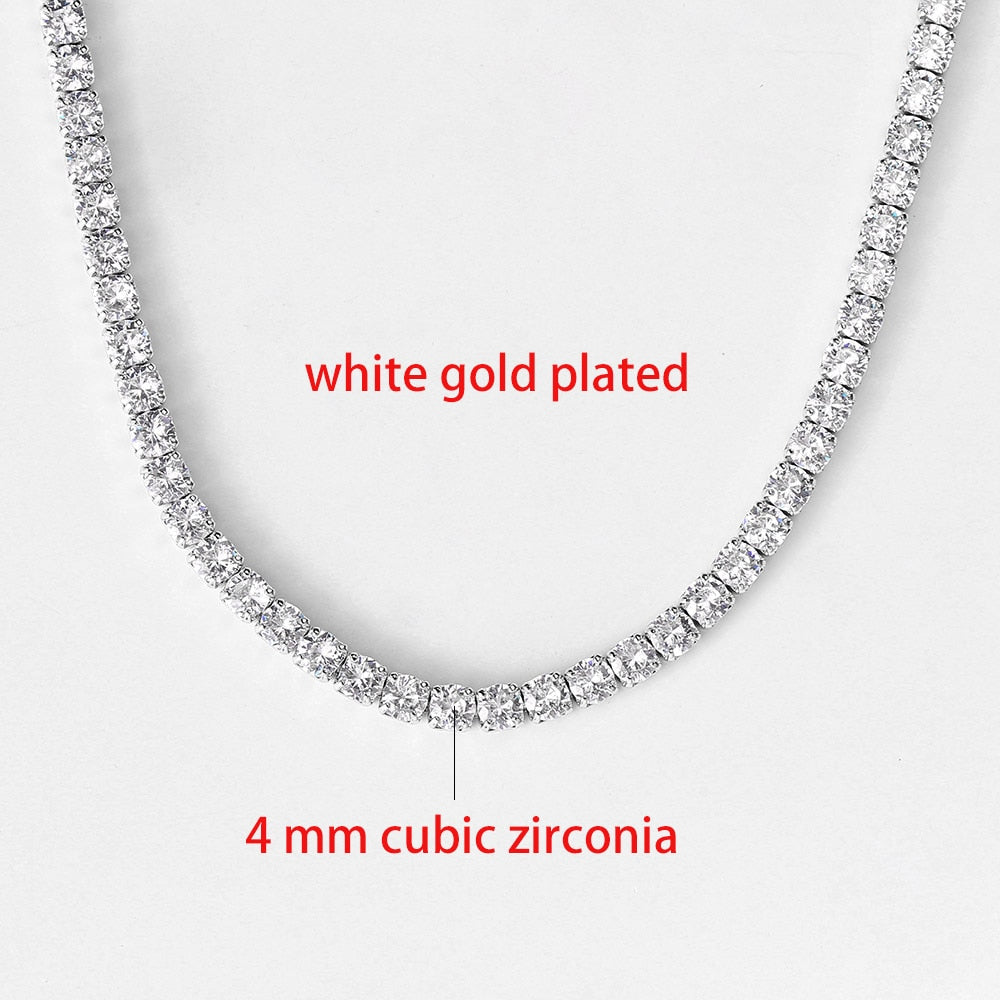 Chain Necklace For Women Luxury  Cubic Zircon Short Iced Out Hip Pop Neck  Jewelry