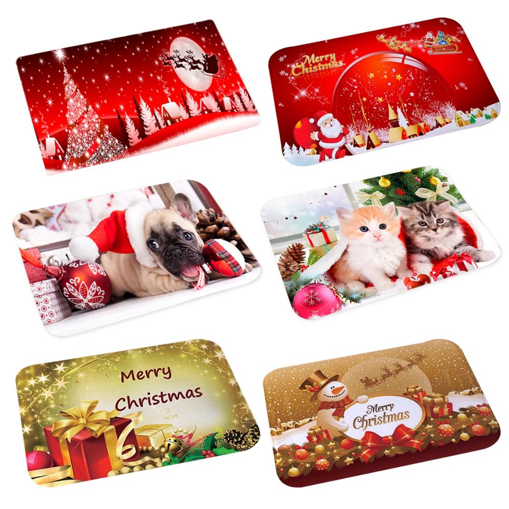 Christmas Doormat Santa Claus Carpet Merry Christmas Decorations For Home