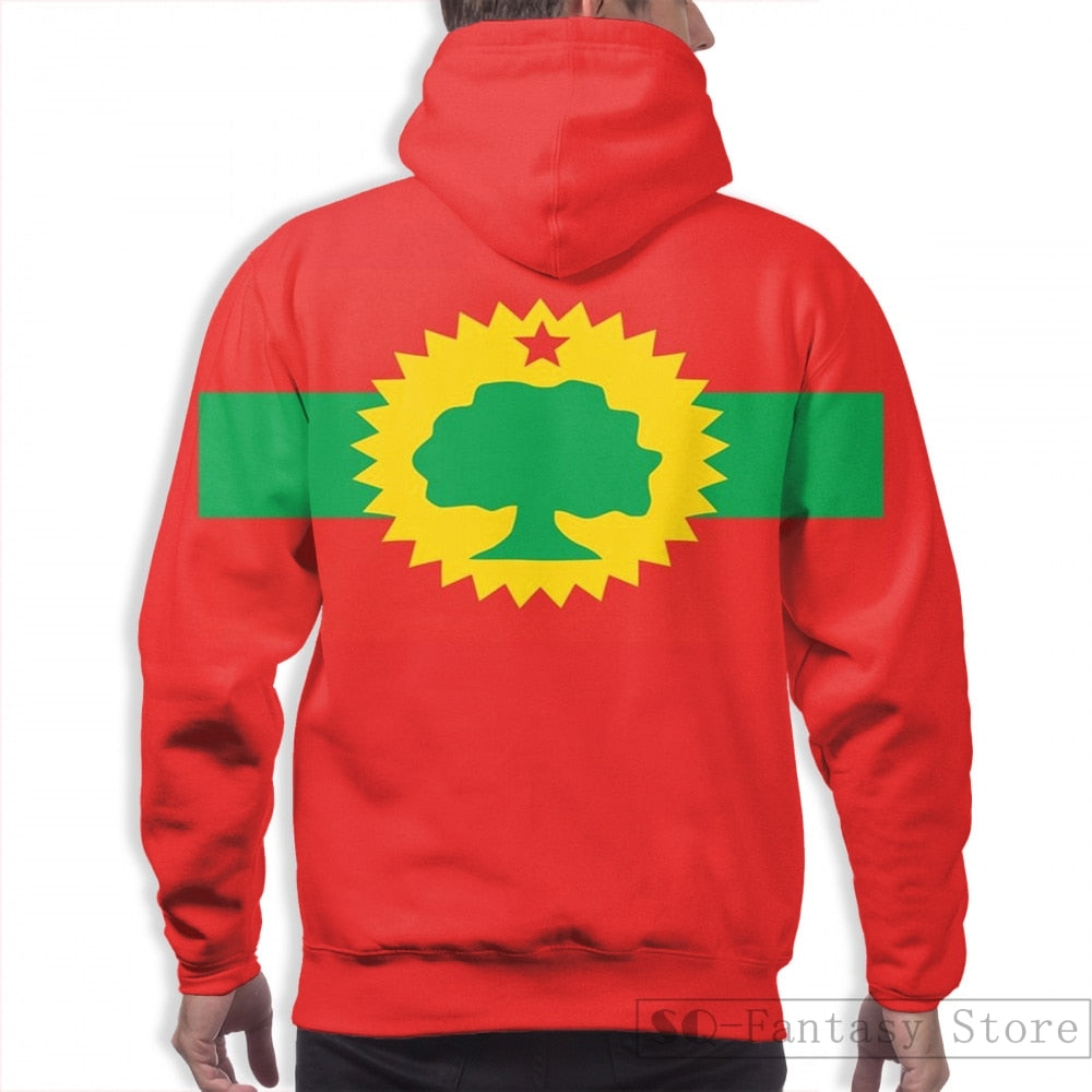 Hoodies Sweatshirt  Oromo Flag printed Casual hoodie Streetwear for men and women