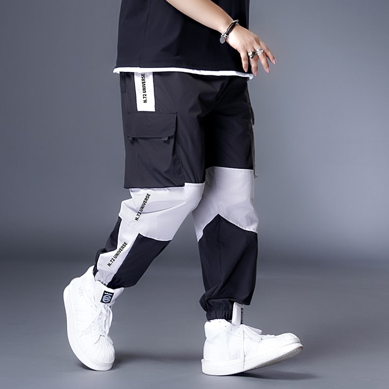 Men's Joggers Pants Casual  Streetwear Hip hop Black Cargo Trousers Sport Techwear