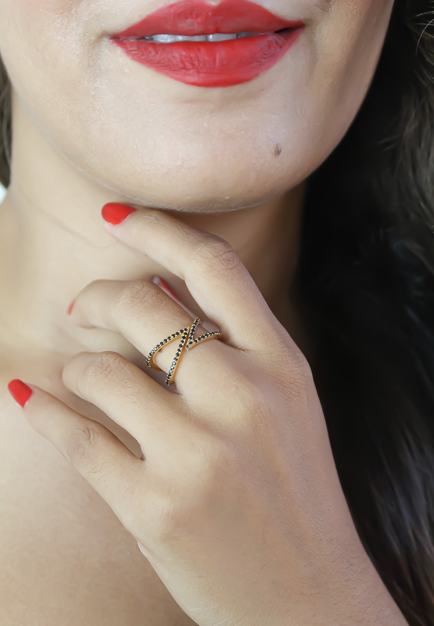 Golden Maldives X Ring by Bombay Sunset