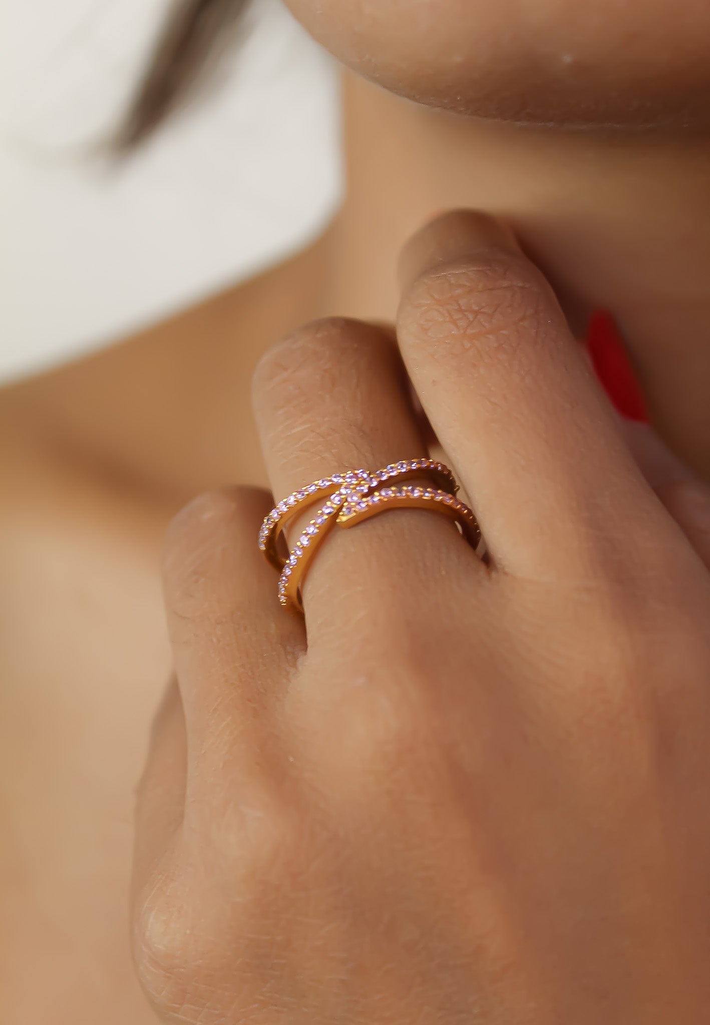 Golden Maldives X Ring by Bombay Sunset