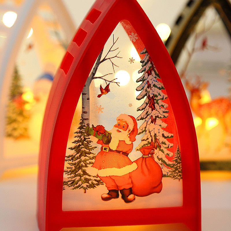 Christmas LED Wind Lights Lantern Lamp for Christmas and New Year Home Decor and Gifts