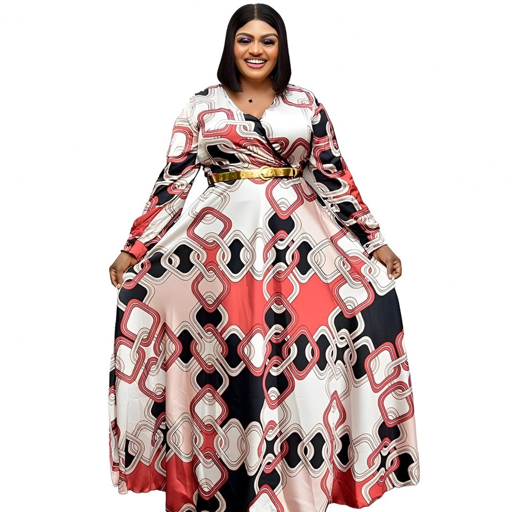 Elegant African Dresses Muslim Fashion Abayas Dashiki Robe Kaftan Long Maxi Dress for Women.