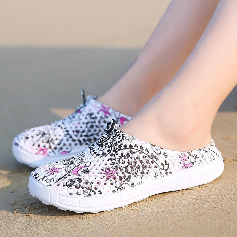 Fashion Ladies Beach Breathable Mesh Slippers Slippery Clogs Shoes