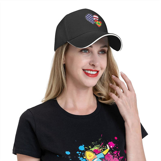 Interlocking Hearts American and Oromo Flag Unisex  Hat Adjustable Trucker Hat Fashion Baseball Cap