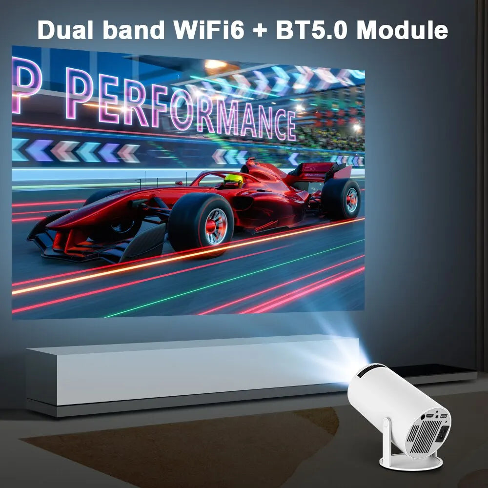 Home Cinema Outdoor Projector Hy300 4K Android 11 Dual Wifi